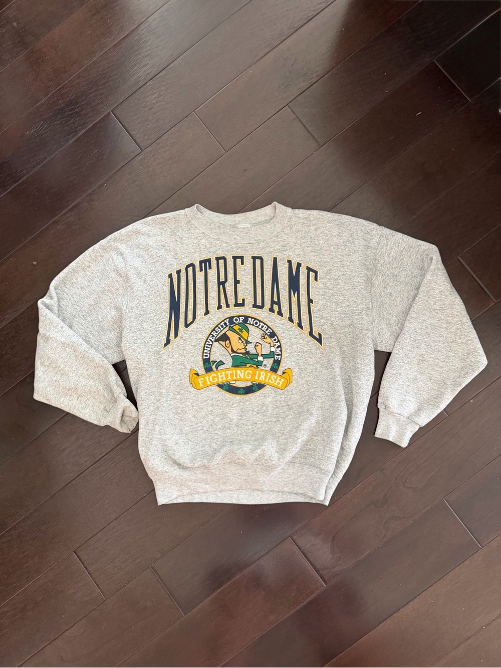 Vintage Notre Dame Galt Sand Heavyweight Crewneck Sweatshirt Large Made In USA